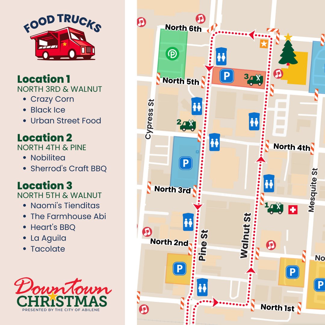 Grab dinner downtown! Here's where you'll find the food trucks set to serve during the Parade of Lights Tuesday, Dec. 2