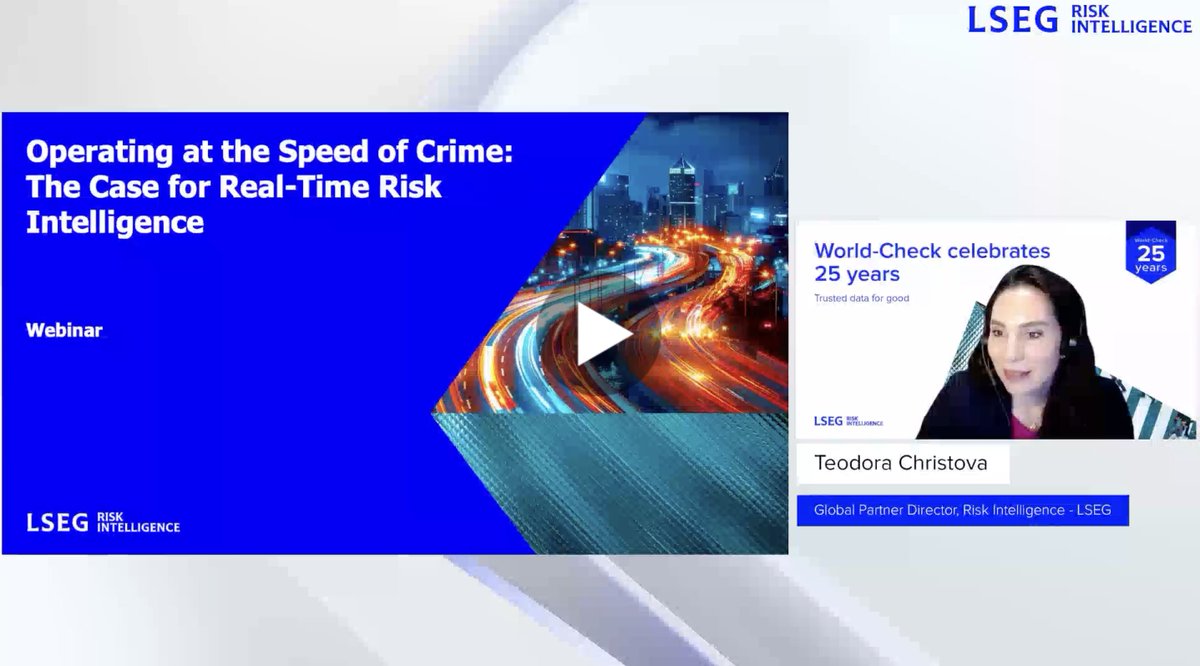 neterium's tweet image. Throwback Wednesday to last week’s @LSEGplc Risk Intelligence webinar: 𝘖𝘱𝘦𝘳𝘢𝘵𝘪𝘯𝘨 𝘢𝘵 𝘵𝘩𝘦 𝘚𝘱𝘦𝘦𝘥 𝘰𝘧 𝘊𝘳𝘪𝘮𝘦

🙏 to LSEG for inviting @neterium to share insights
👁️linkedin.com/feed/update/ur…

#FCC #Partnership