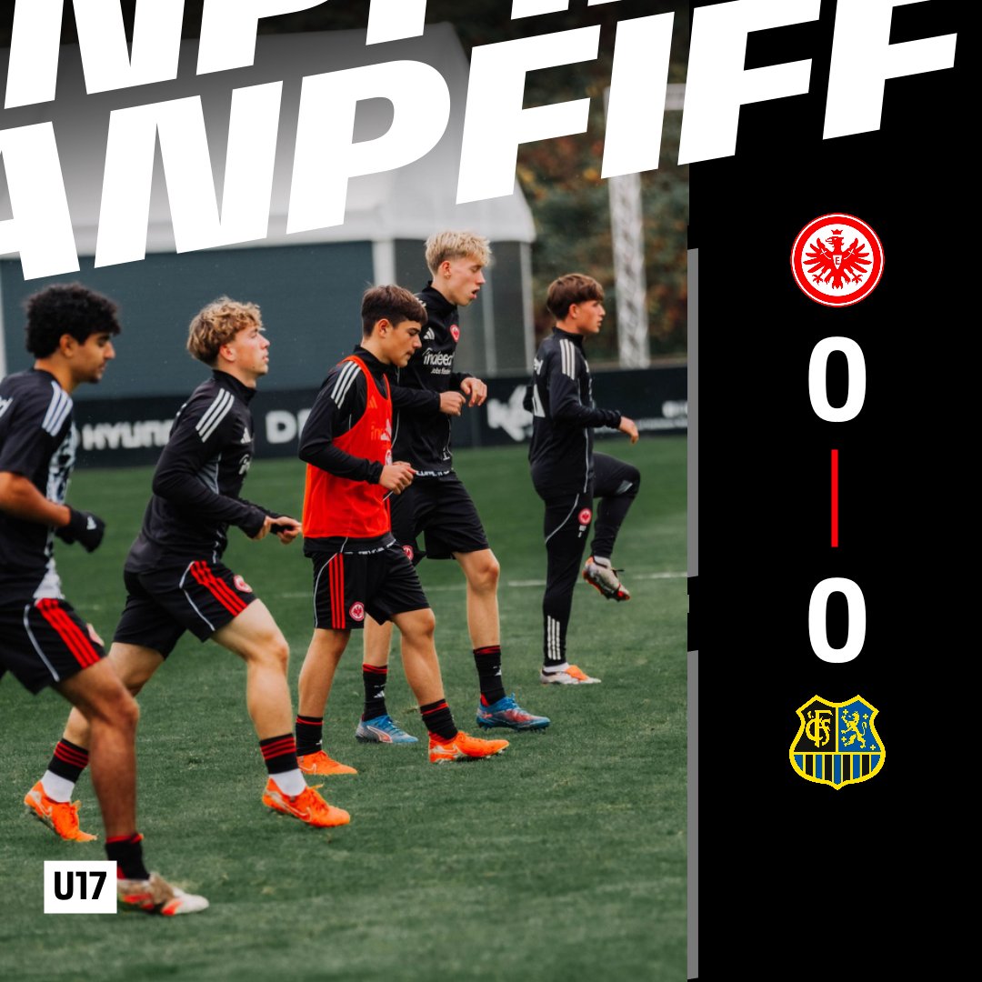 eintracht_lz's tweet photo. Auch am Riederwald rollt nun der Ball. Mehr zum Spiel erfahrt Ihr hier nach Abpfiff der UYL-Partie ✊
___ 
⏰1. | #SGE #SGEU17 | #SGEFCS 0:0 https://t.co/WQUvFhhT0c
