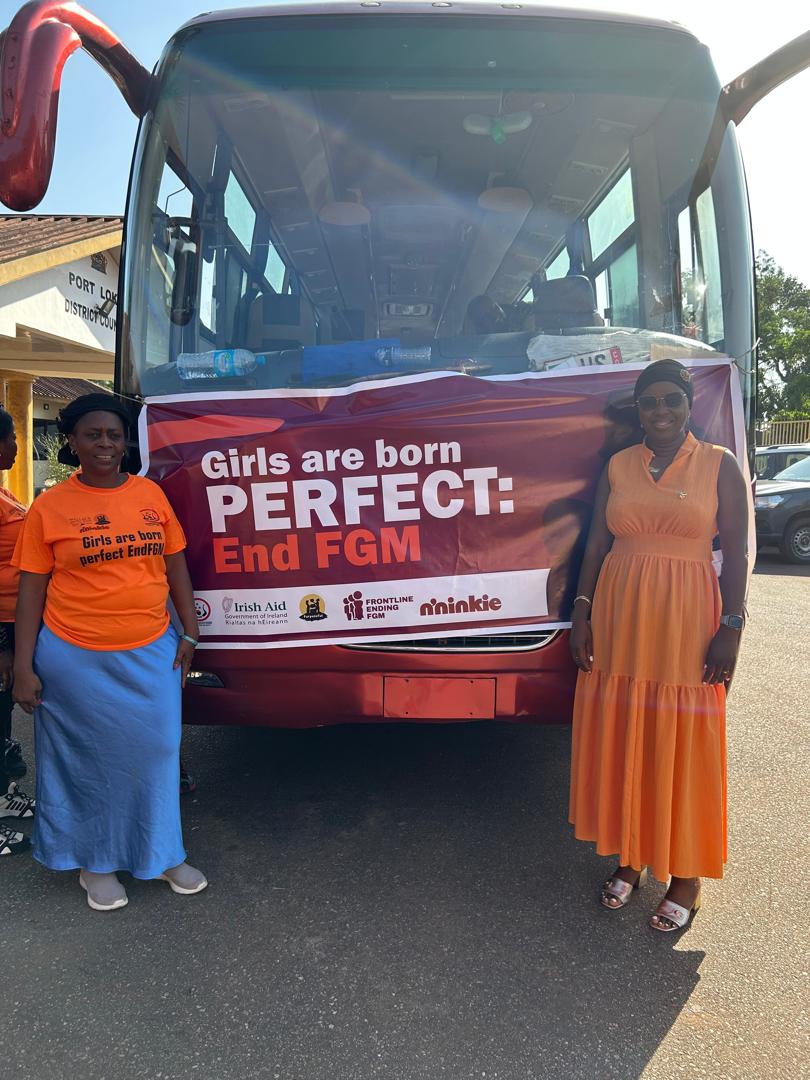 IrlEmbFreetown's tweet photo. As we continue the 16 Days of activism on GBV campaign, @IrlEmbFreetown joins our partner @AmazonianIniti3  ''Born Perfect" Bus Tour around Port Loko district, a locally led initiative, to raise awareness and engaging communities about ending FGM in Sierra Leone. #16days https://t.co/f91Kg5WExa