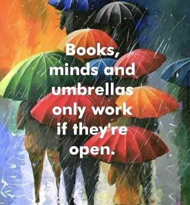 anitam478's tweet photo. An open mind, like an open book or umbrella, protects us, guides us, and helps us grow. Stay curious. Stay open.
#StayOpen #OpenMindset #KnowledgeIsPower #KeepLearning #GrowthMindset #InspirationDaily https://t.co/Y3Nlemv0y4