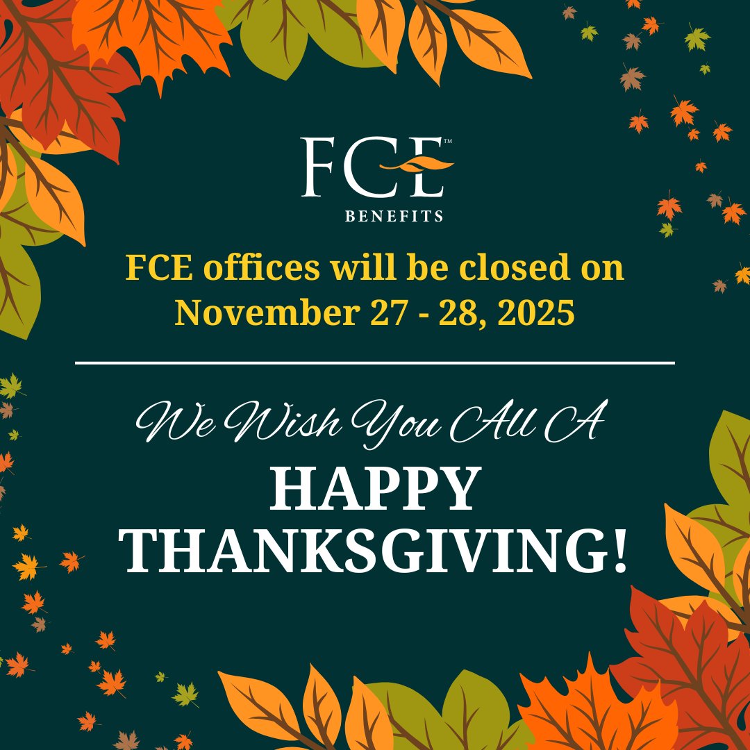 🍁 In observance of the #Thanksgiving holiday, #FCE will be closed on Thursday, November 27, and Friday, November 28. Regular business operations will resume on Monday, December 01. 

We wish you all a safe and enjoyable holiday weekend! 🦃🍂