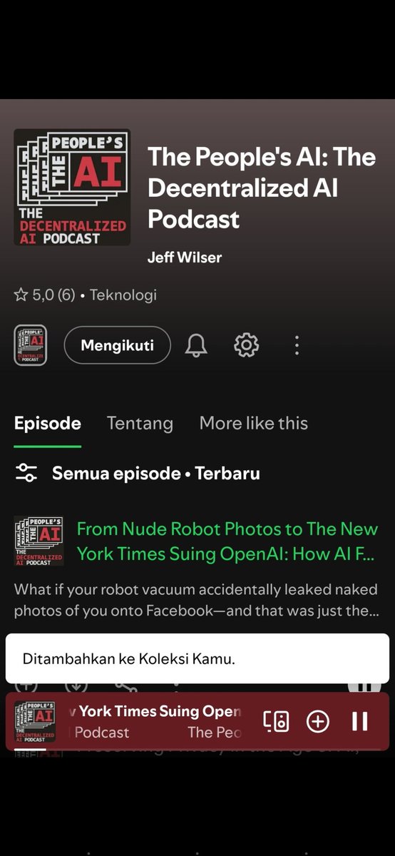 Furqon116's tweet image. Just followed @The_Peoples_AI podcast channel in YT so I can pretend I&apos;m learning something instead of just vibing through life with ✨vibes not facts✨. Thanks to @vana!

#DataRevolution #Vana