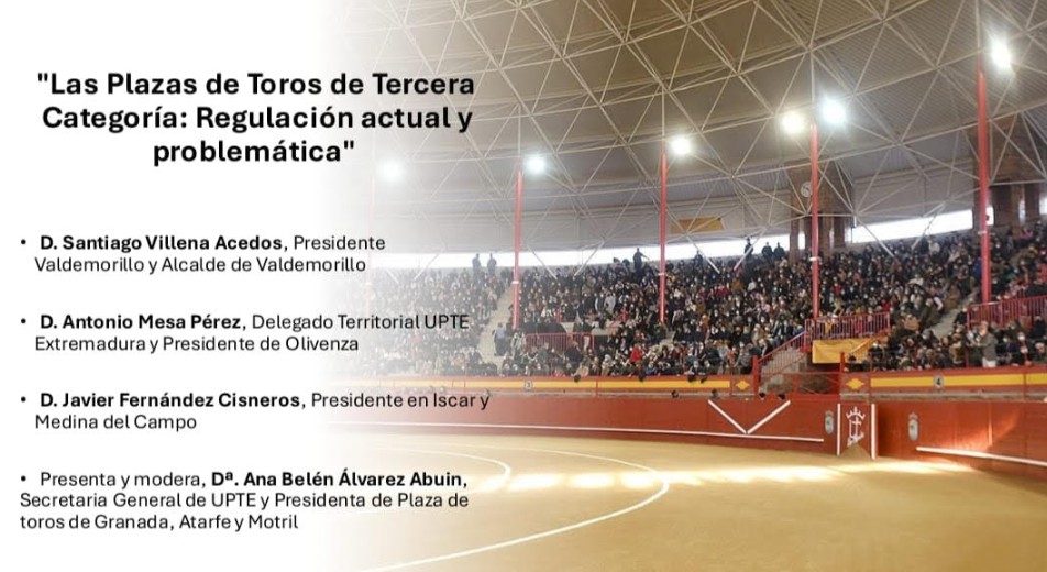 En las II Jornadas Técnicas de UPTE abordaremos las problemáticas de las Plazas de Tercera Categoría. La Tauromaquia se juega mucho de su prestigio y futuro en estas, en ellas que se celebran la mayoría de los festejos. Analizaremos su situación.