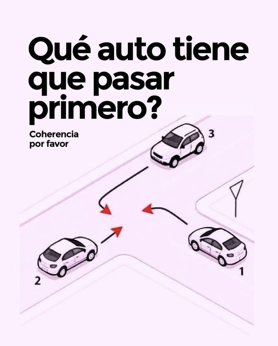 Cuál es el orden de prioridad ? 👀
A ver que tanto saben nuestros seguidores 🤭🤣
#transito #rosario <a href="/TransitoRos/">Tránsito Rosario</a> <a href="/CalleDeRosario/">CalleDRosario</a> <a href="/Rosariociudadok/">RosarioLaCiudad</a>
