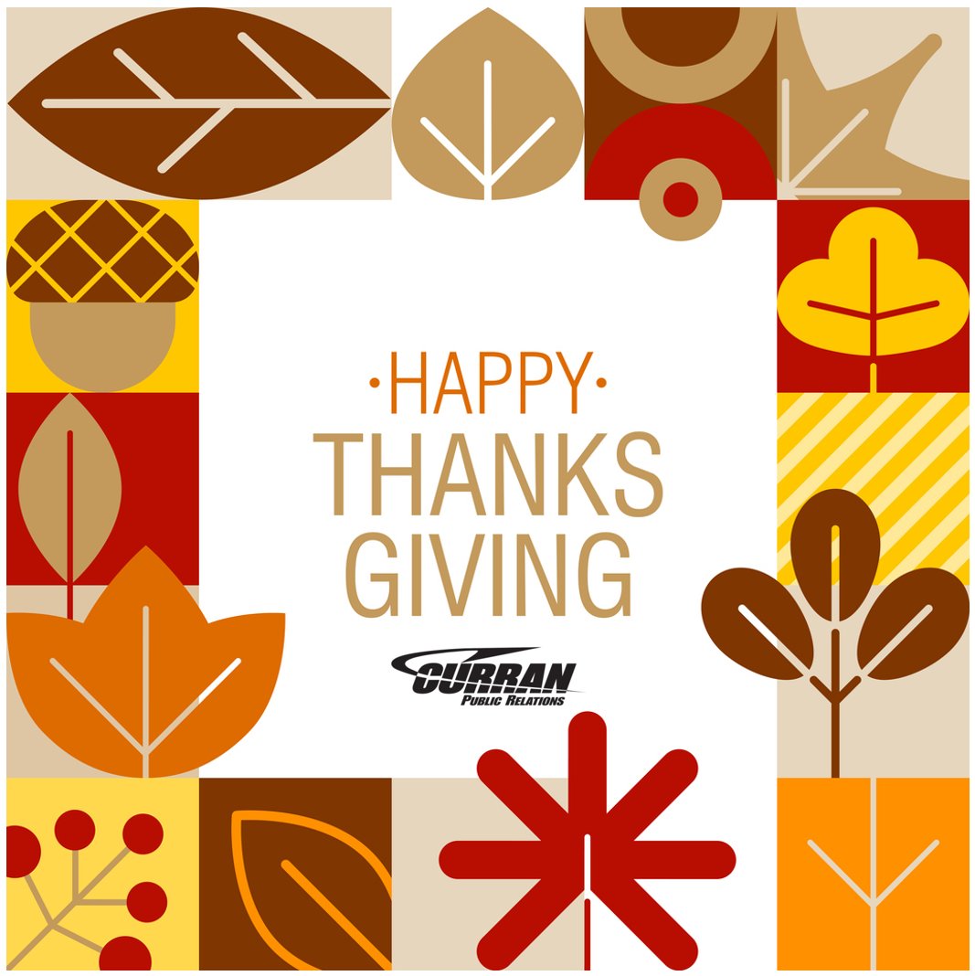 CurranPR's tweet photo. Wishing you and yours a Happy Thanksgiving! #Celebrating15YearsofCurranPR https://t.co/4G4lWEeJJP