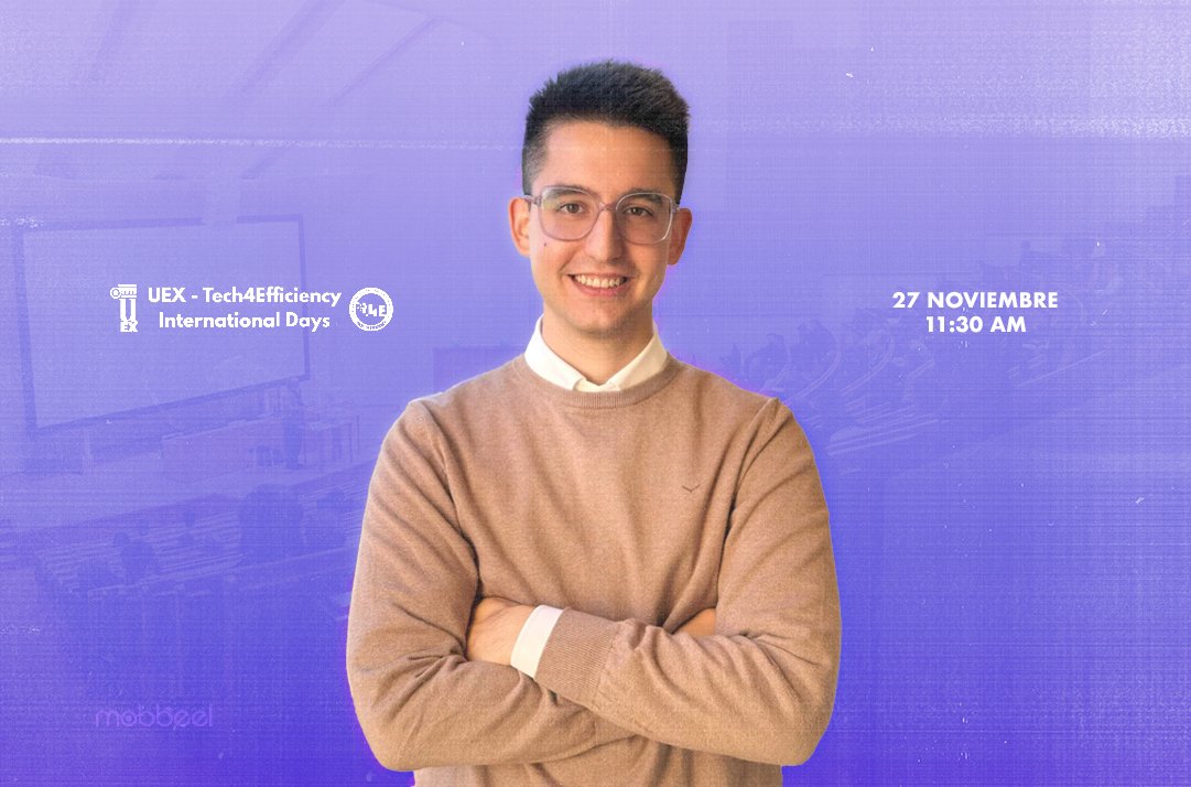 mobbeel's tweet photo. Mañana, 27/11, en los #Tech4Efficiency International Days
A las 11:30, nuestro compañero Santiago dará la charla 📢
"How Mobbeel’s biometrics and identity verification techniques capture what makes each of us unique"
📍Escuela Politécnica de Cáceres
💻https://t.co/glCMHagGQT https://t.co/eRD22z1zIw
