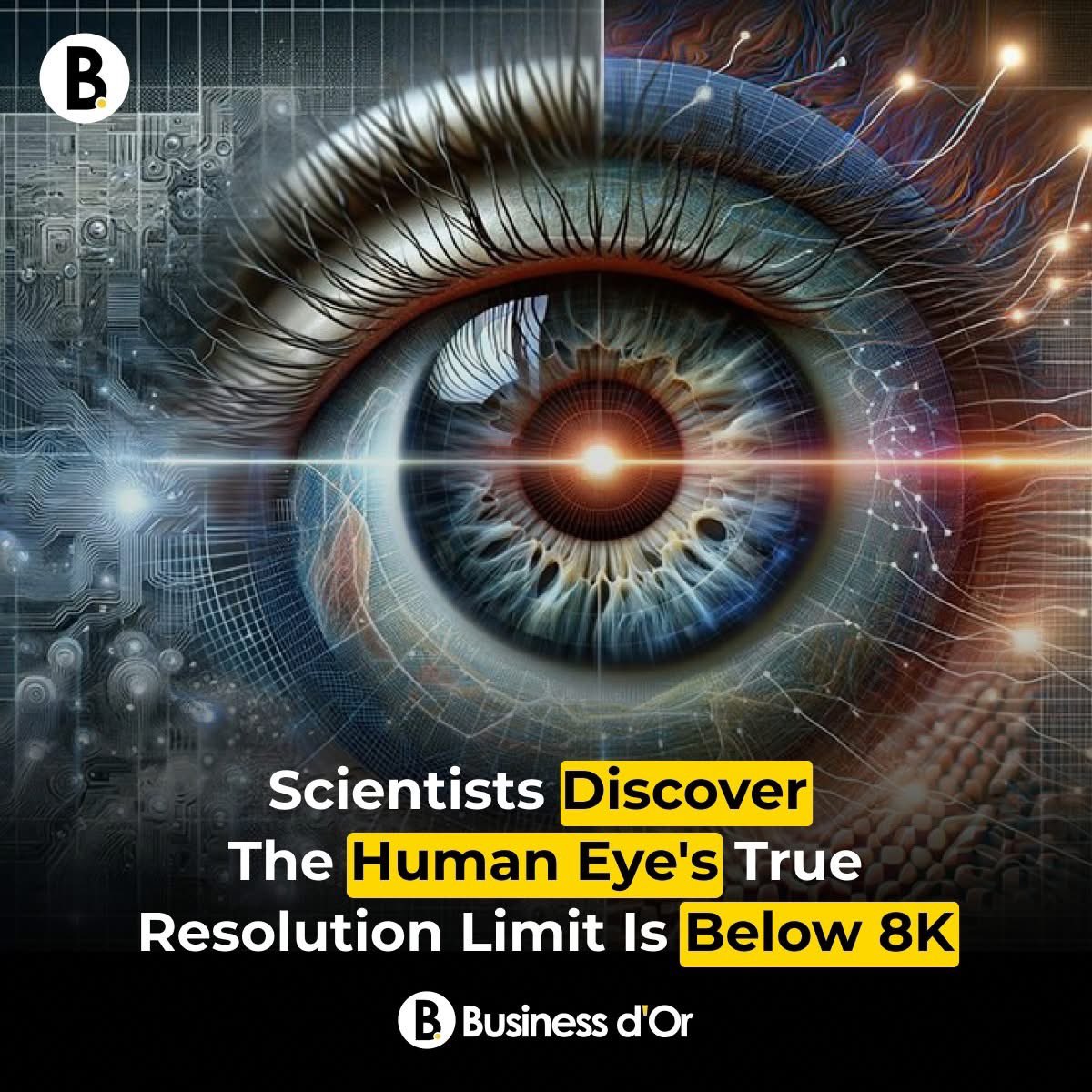 EvanKirstel's tweet image. Scientists from the University of Cambridge and Meta Reality Labs have identified the actual resolution limit of human vision, and it is lower than 8K.

Using modern digital screens instead of old eye charts, researchers found that the eye can resolve about 94 PPD in grayscale,…