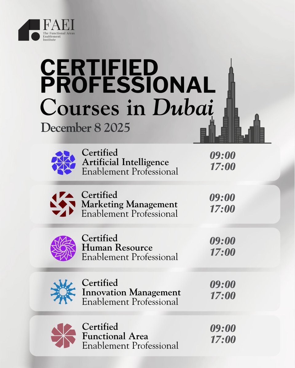 The Functional Areas Enablement Institute (FAEI) tweet media
