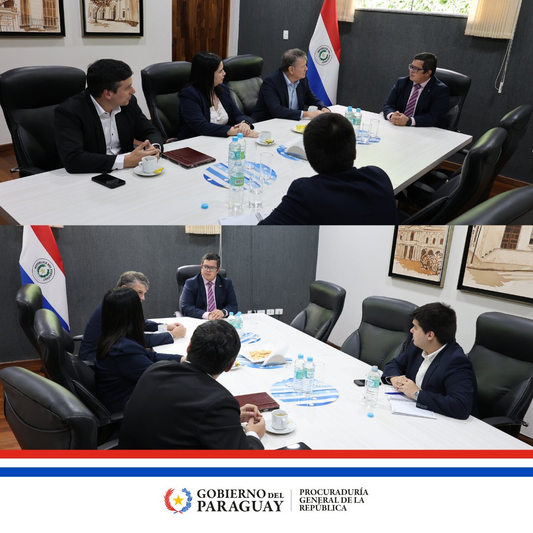 PGRParaguay's tweet image. Reunión interinstitucional PGR/@COPACO_SA para coordinar trabajos y definir acciones que fortalezcan el funcionamiento de la empresa pública y garanticen un mejor servicio a la ciudadanía.

#GobiernoDelParaguay