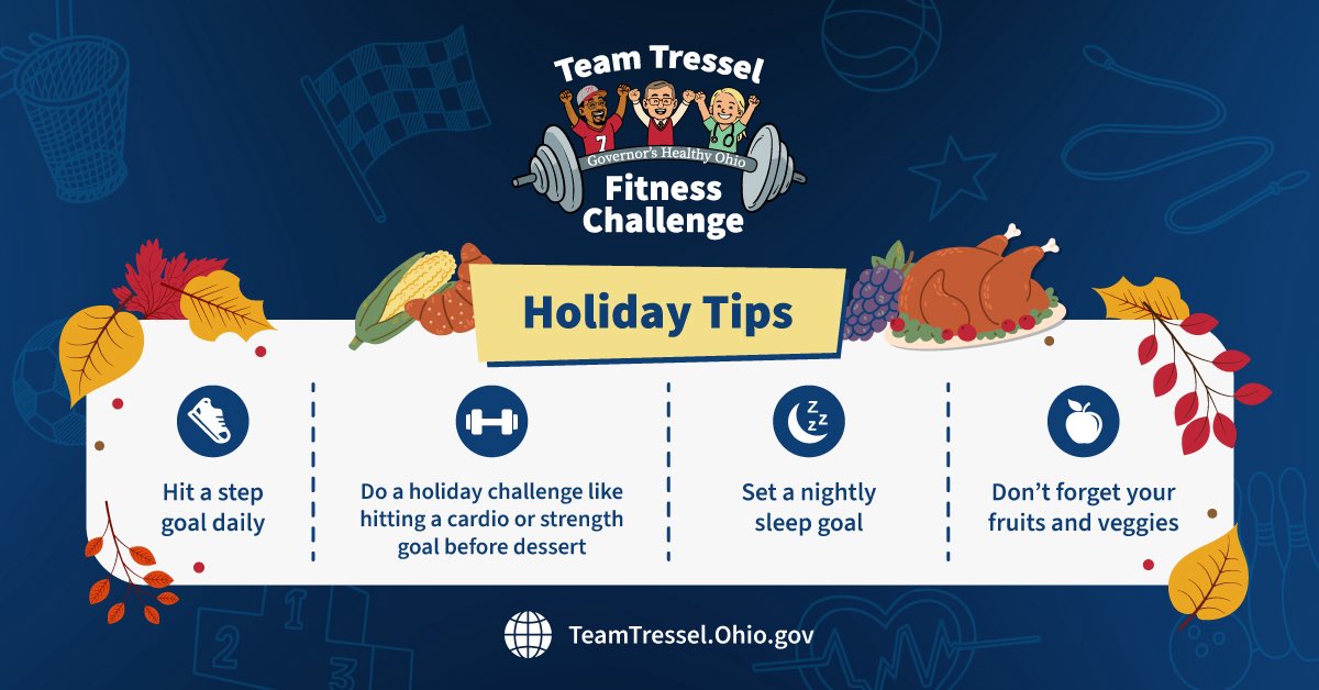 Thanksgiving is a time to relax, reconnect, and reflect on what we’re thankful for. Enjoy the holiday but don’t forget your healthy habits! A quick walk, plenty of water, and a good night’s sleep can help you feel your best. #TeamTressel