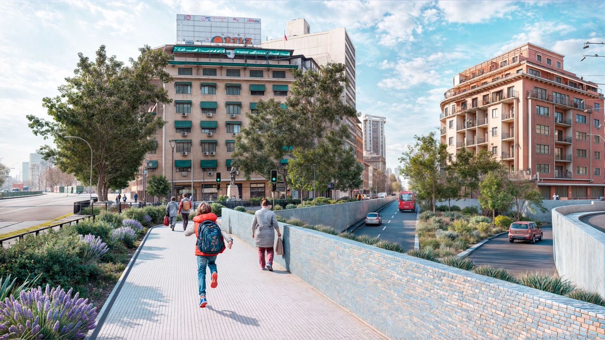 Orrego's tweet image. Las obras emblemáticas no son proyectos aislados: son parte de una red que estamos construyendo para devolverle vida y seguridad al espacio público. Aprobamos por unanimidad el Mejoramiento del Espacio Público del Eje Alameda – Polígono Diagonal Paraguay, en Santiago. Obras de…