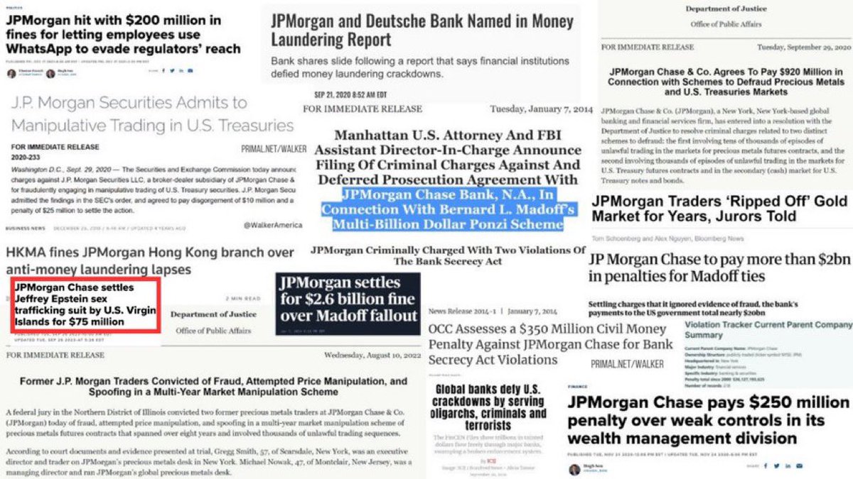 JP Morgan happily banked and laundered money for the likes of Bernie Madoff and Jeffrey Epstein.

But if you’re the CEO of a Bitcoin company like <a href="/jackmallers/">Jack Mallers</a>, they debank you.

Interesting…
