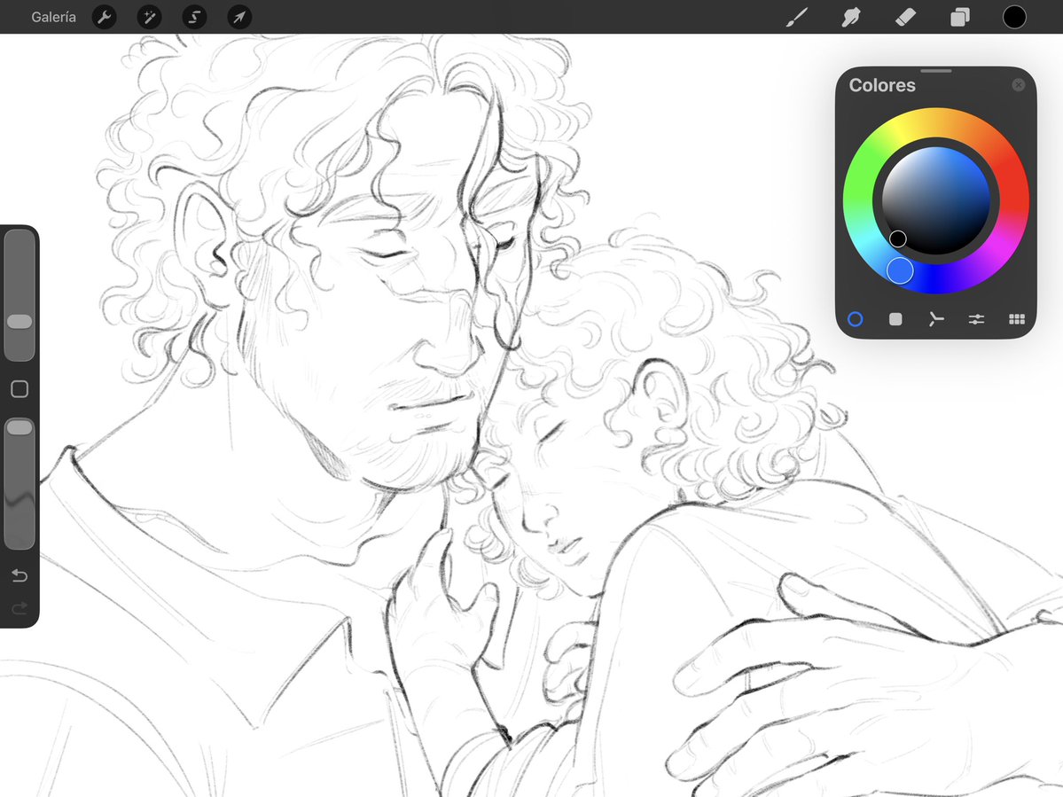 klamv__art's tweet image. [wip] rare moment of Fitz being a dad to Bee 
#rote