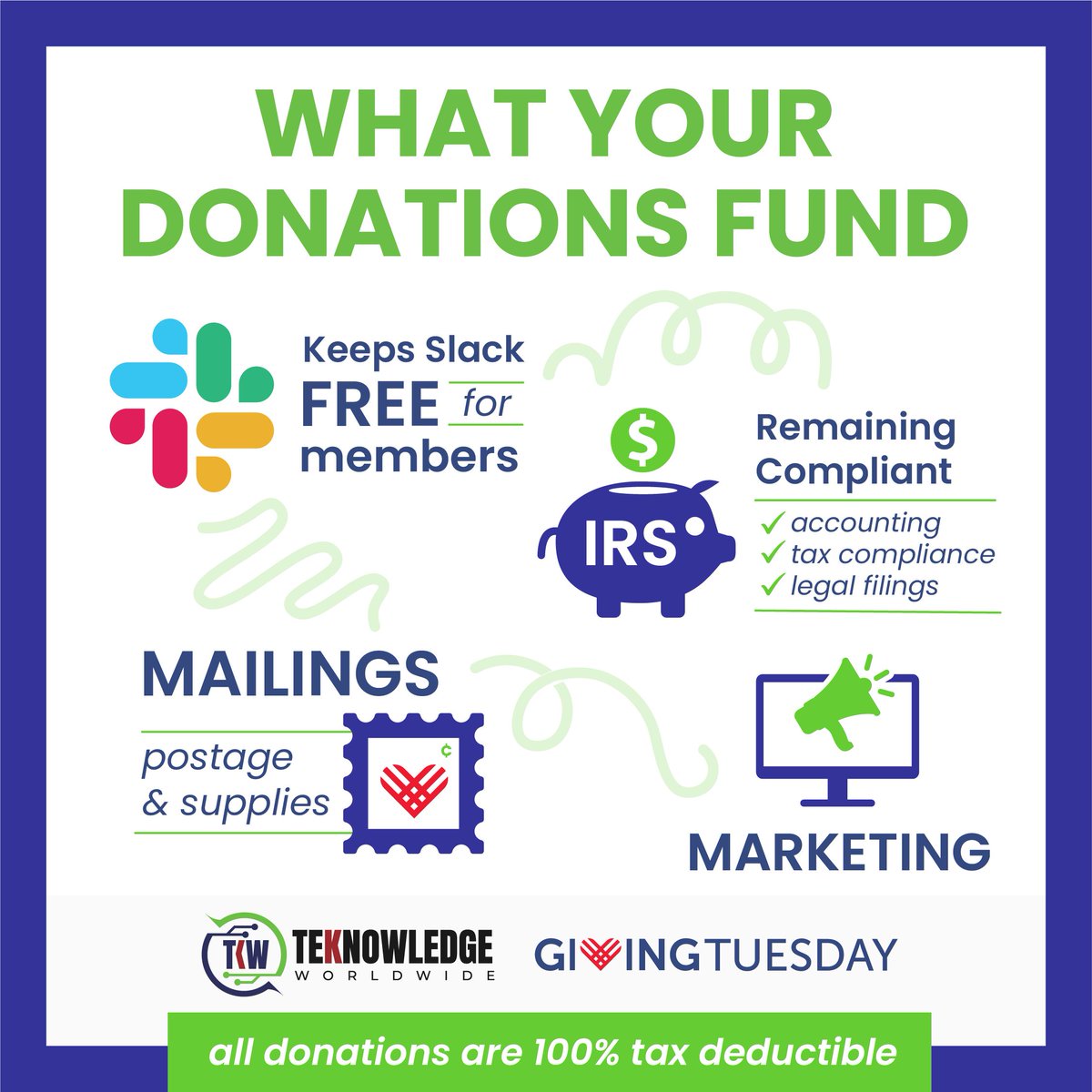 #GivingTuesday is coming!  It's the biggest day of giving across the globe! Here at TKW, we've built a fee-free, volunteer-powered community that’s truly about lifting one another - and an industry - up.
Donate here: donate.teknowledge.org