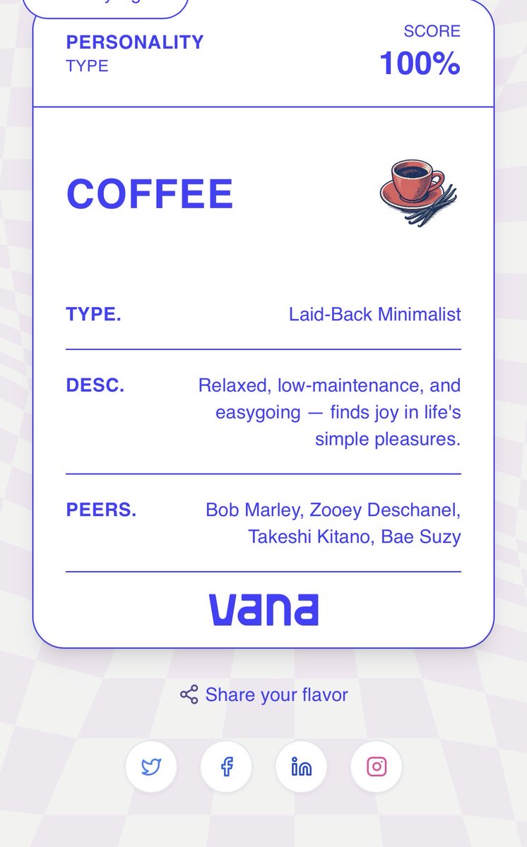 Rajasarath_'s tweet image. If I was an Ice Cream Flavour, I&apos;d be Coffee, Relaxed, low-maintenance, and easygoing — finds joy in life&apos;s simple pleasures..
Taste your data: app.vana.com #datarevolution