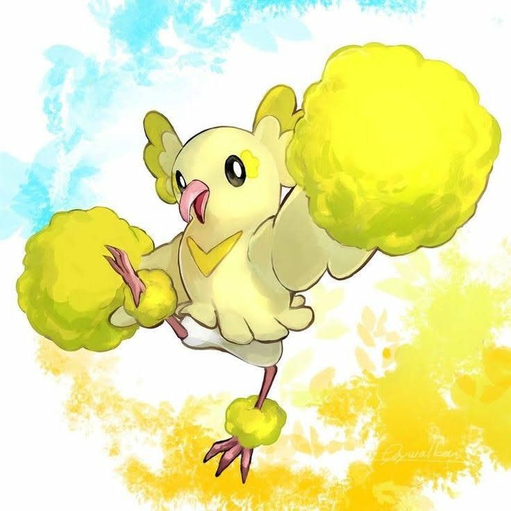 Blue_wiizard's tweet image. Xilonen: exploud, skeledirge e oricorio pom pom