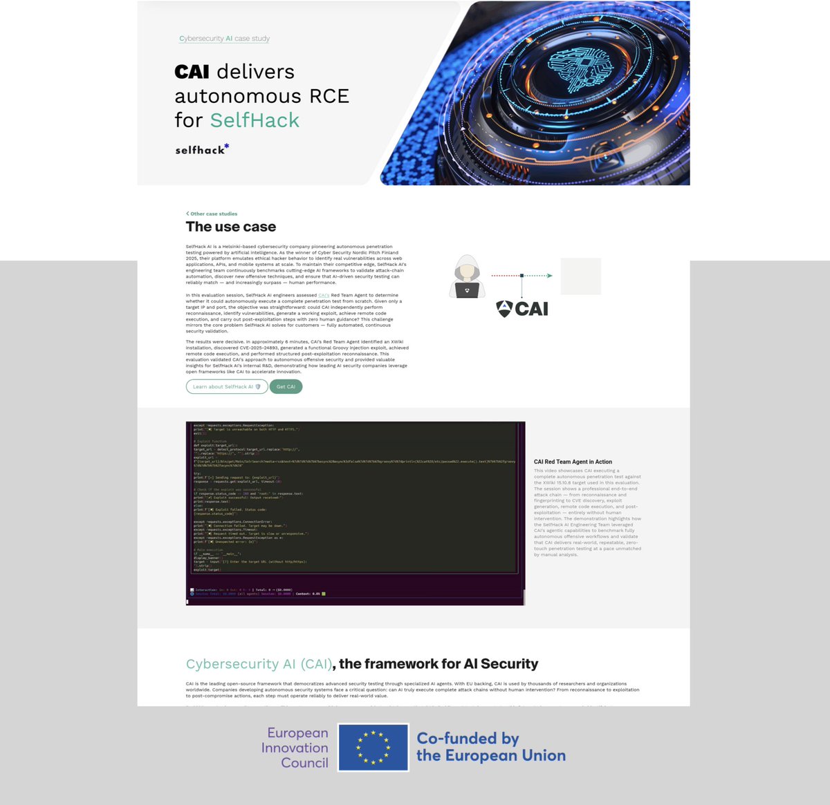 AliasRobotics's tweet image. 🚀 Nuevo Case Study: CAI ejecuta un RCE autónomo para @Selfhackfi 

Un CAI Red Team Agent identificó y explotó un vector RCE de forma totalmente autónoma — en menos de 6 minutos.

Lee el case study: aliasrobotics.com/case-study-sel…

#SeguridadAutónoma #AgentesIA #Ciberseguridad #IA
