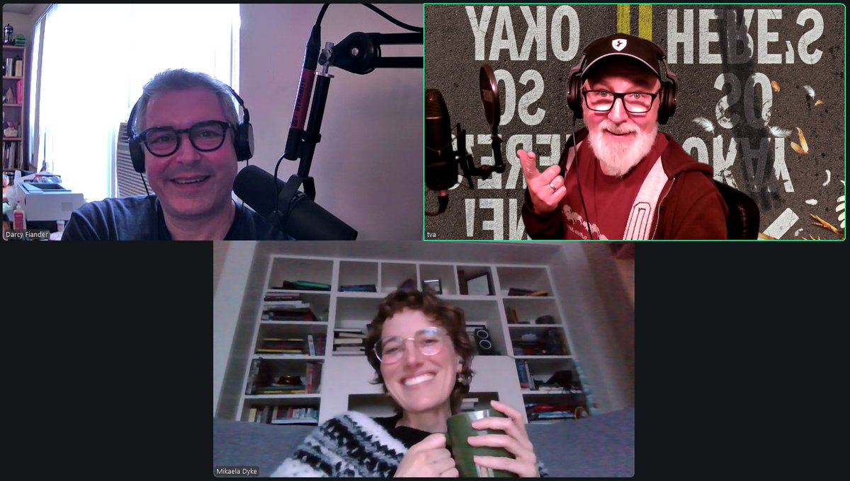 The latest free audio ep is up with <a href="/heyitstva/">Todd Van Allen</a> and Producer <a href="/dfiander/">Darcy Fiander</a> talking with comedian and actor Mikaela Dyke!

Enjoy!
oshopod.com/2025/11/26/epi…

#podcast  #comedy  #jokes