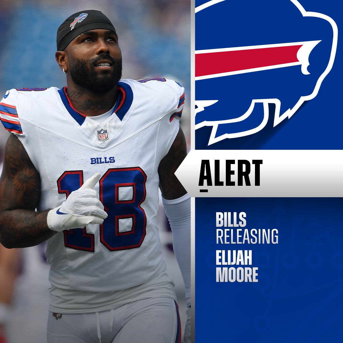 Bills release WR Elijah Moore. 