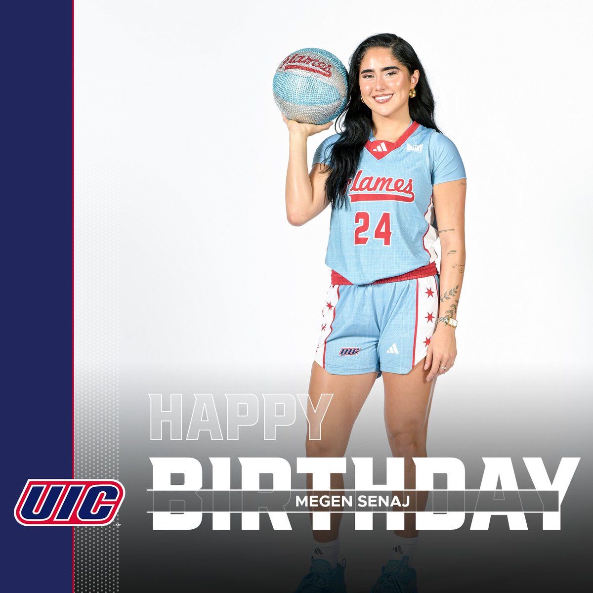 UIC_WBB's tweet image. Flames fans, Please help us wish Megen Senaj a Very Happy Birthday! We hope you enjoy your special day! 🥳