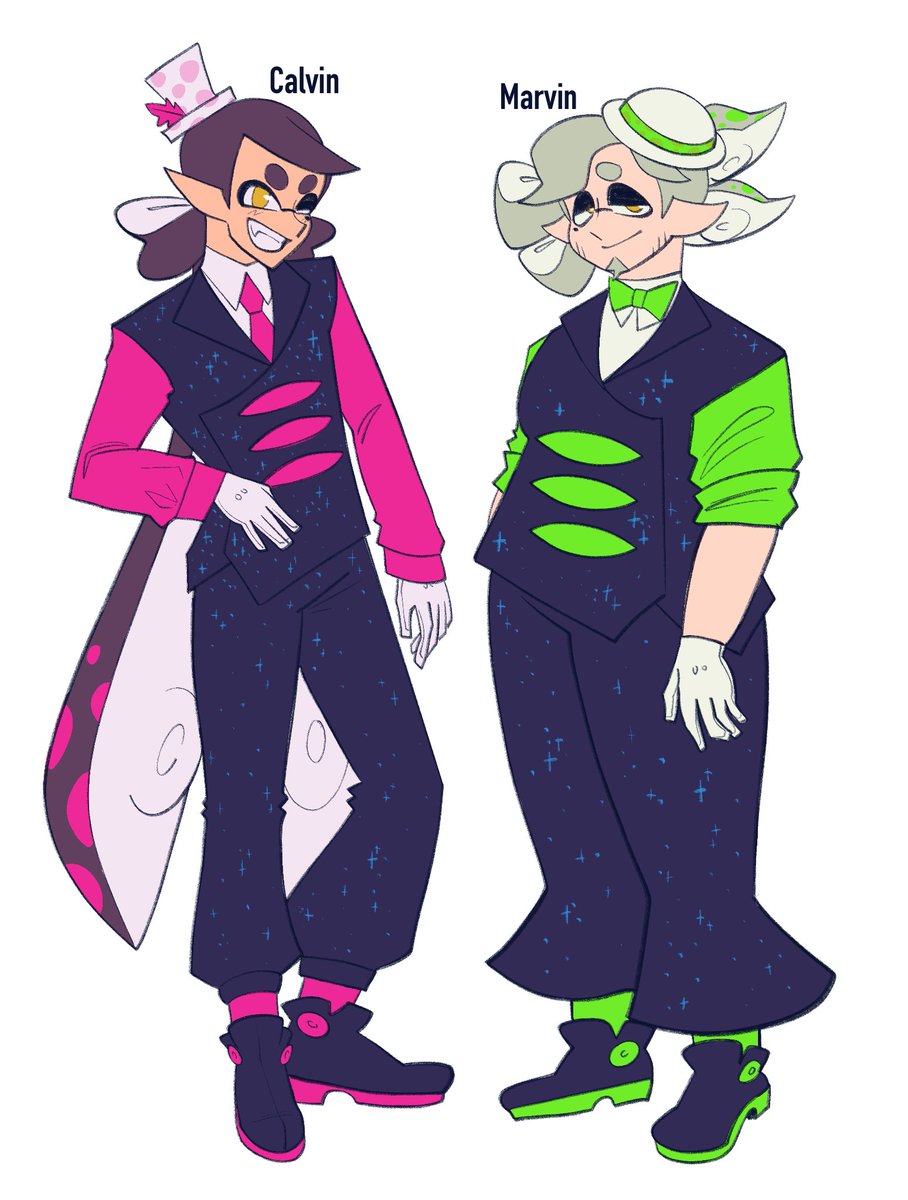 Squid Sisters genderbend for fun, meet the… Squid Brothers?