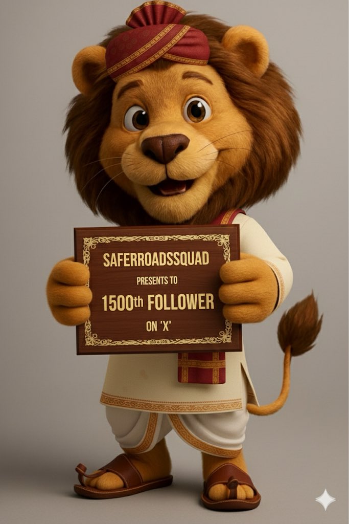 📣 HUGE MILESTONE ALERT from <a href="/SaferRoadsSquad/">SaferRoadsSquad🚦</a>! 🎊

We’ve just crossed 1500 followers and we’re celebrating in style with exclusive merch giveaways for our most dedicated followers and taggers! 

The coveted “1500th Follower” spot has been claimed by <a href="/guptapraful73/">Praful</a>!!
🎉 Big
