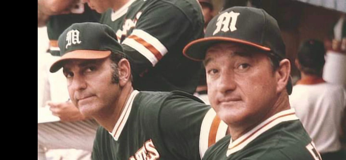 JWonCATCHING's tweet image. A blast from the past for you college baseball fans, especially UM baseball fans. Ron Fraser &amp;amp; Skip Bertman.