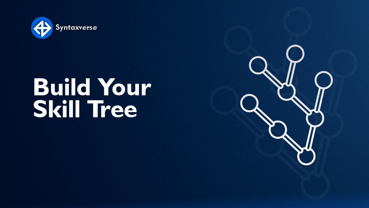 SyntaxVerse's tweet image. Your growth isn’t random, it’s a journey.
Every lesson you complete branches into new opportunities.
Start building your Web3 skill tree today. 🌱

#SyntaxVerse #SkillTree #Web3Journey #LearnAndEarn