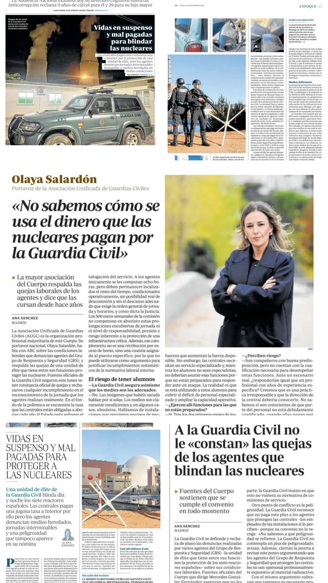 AUGC desmiente a la Guardia Civil: sí existen quejas formales por la situación en las centrales nucleares.
Otra cosa es que no interese que lleguen a donde corresponde.
Solicitamos una revisión seria q garantice el cumplimiento y el cómputo real de la jornada, como exige el TJUE,