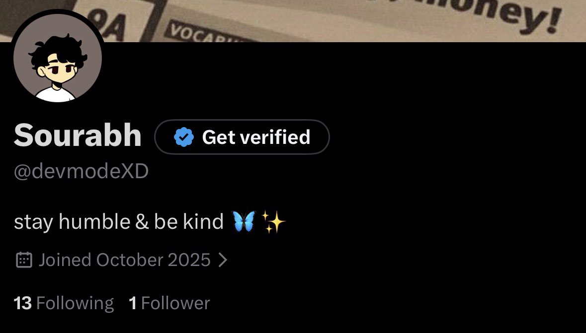 devmodeXD's tweet image. Hard work really pays off — just got my first follower! A tiny win, but it feels huge ✨🚀