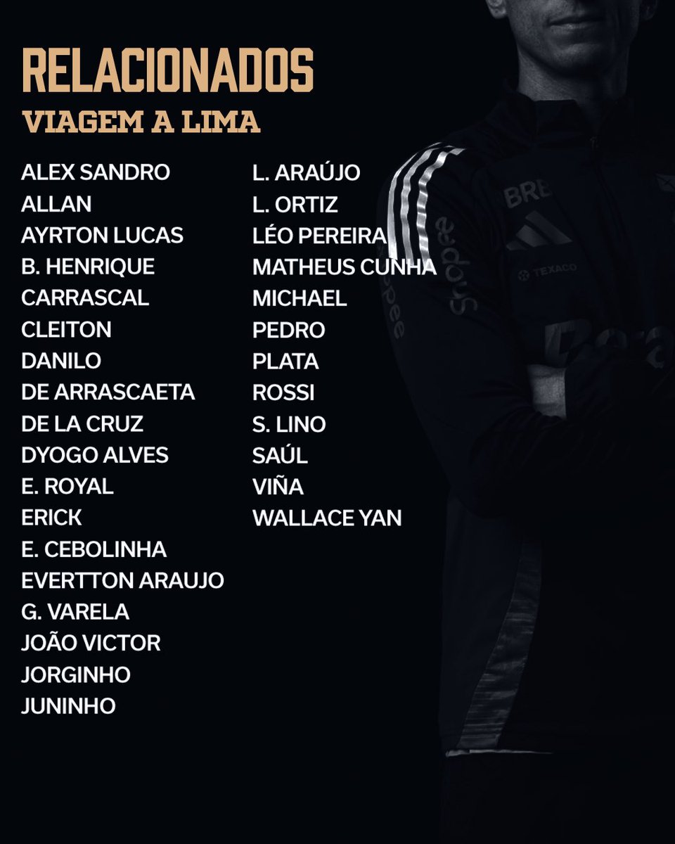 Flamengo's tweet image. Confira os relacionados do #Flamengo para a viagem a Lima! PARTIIIIU IR EM BUSCA DA #GloriaEterna! 🙏🏆