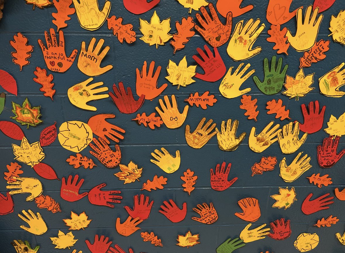 Network10CPS's tweet image. As Grimes students and staff reflected on the Thanksgiving season, they shared the many reasons they feel grateful. Their messages have brought the Grimes Gratitude Trees to life! @ChiPubSchools