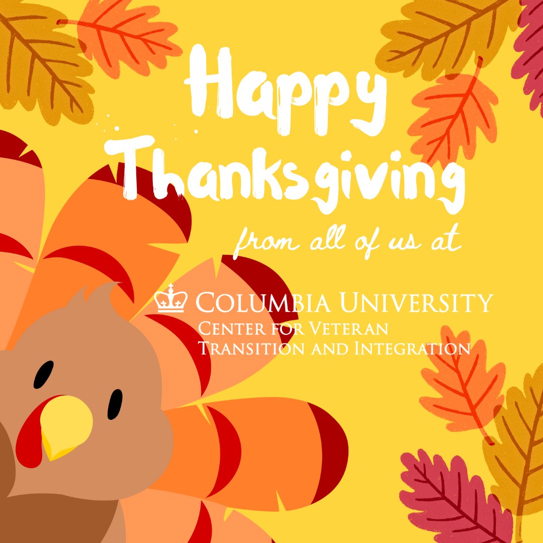 Enjoy the upcoming Thanksgiving Holiday!

We're thankful for our partners, colleagues, student veterans, and the entire veteran serving community who support our mission every day. Wishing everyone a warm and joyful holiday!