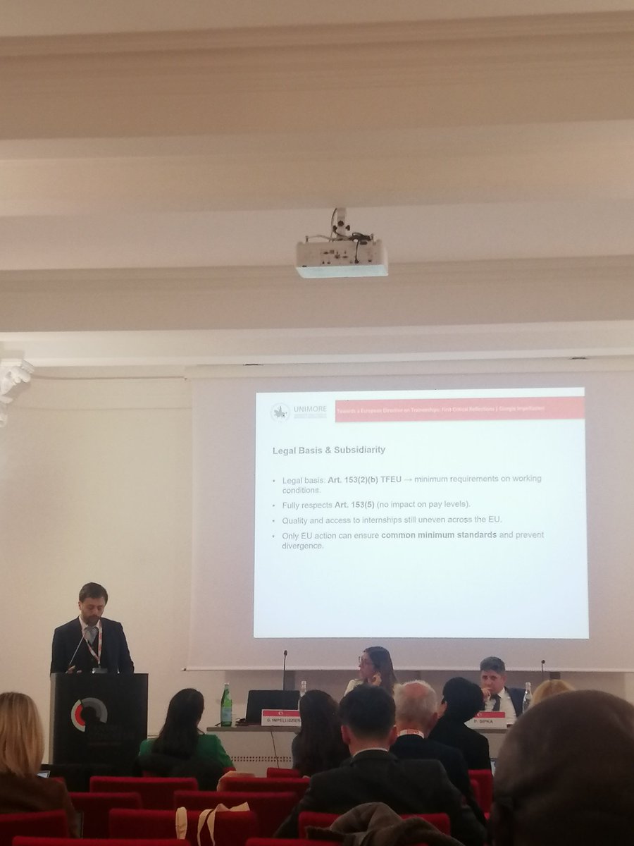 MarcoMenegotto's tweet image. Now @giorgioimpe about the European Directive on #Internships: First Critical Reflections
#ADAPTConference2025