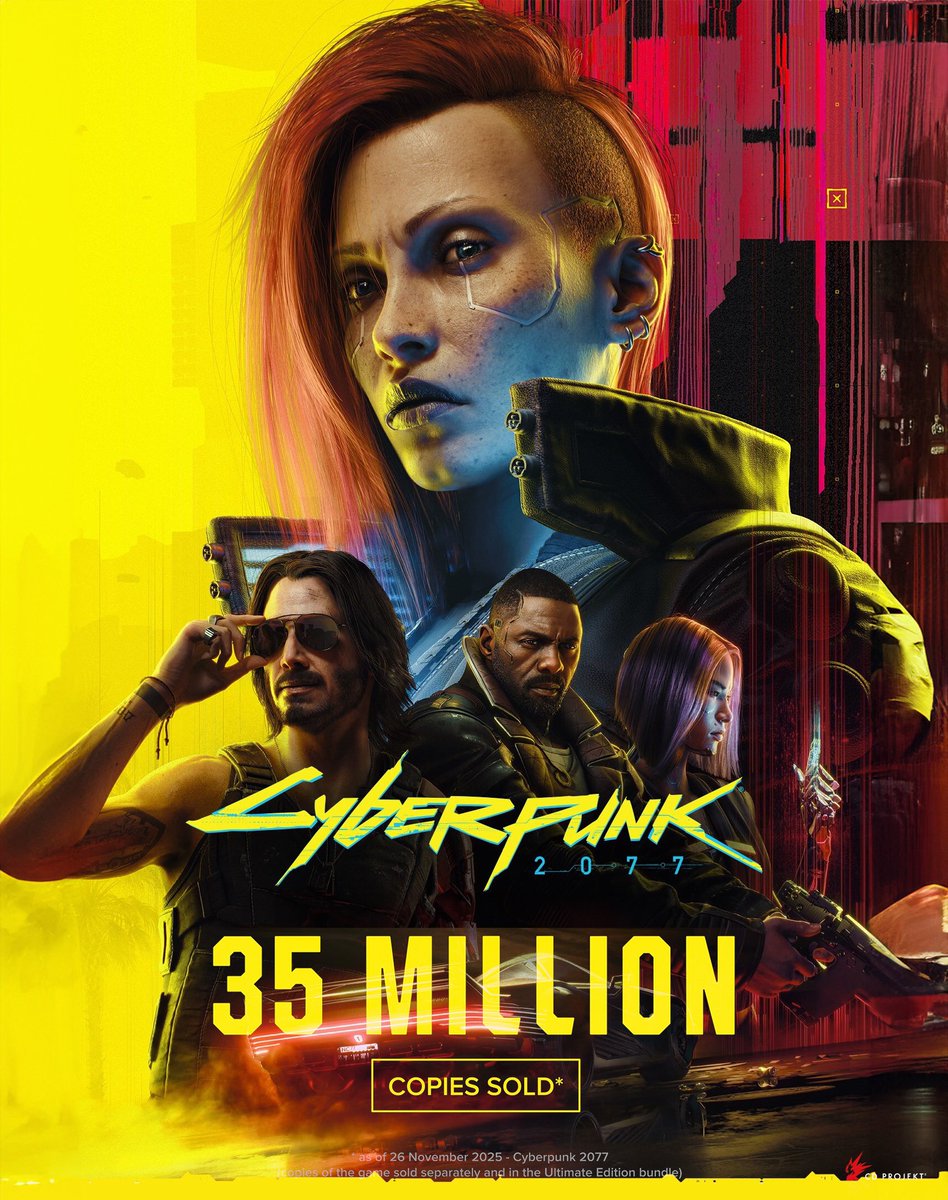 NEWS: Cyberpunk 2077 has sold 35 million copies to date🚀

Say something about this masterpiece by CD Project RED😎