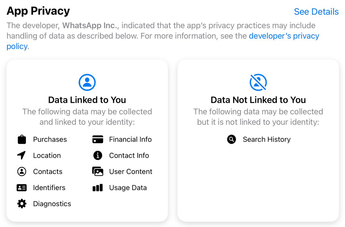 avtdrn's tweet image. emangnya mau ngarep apa dengan apps perpesanan yg ngumpulin data perangkat, lokasi, sampe riwayat pencarian di hp, tapi ngaku2 private dan secure?