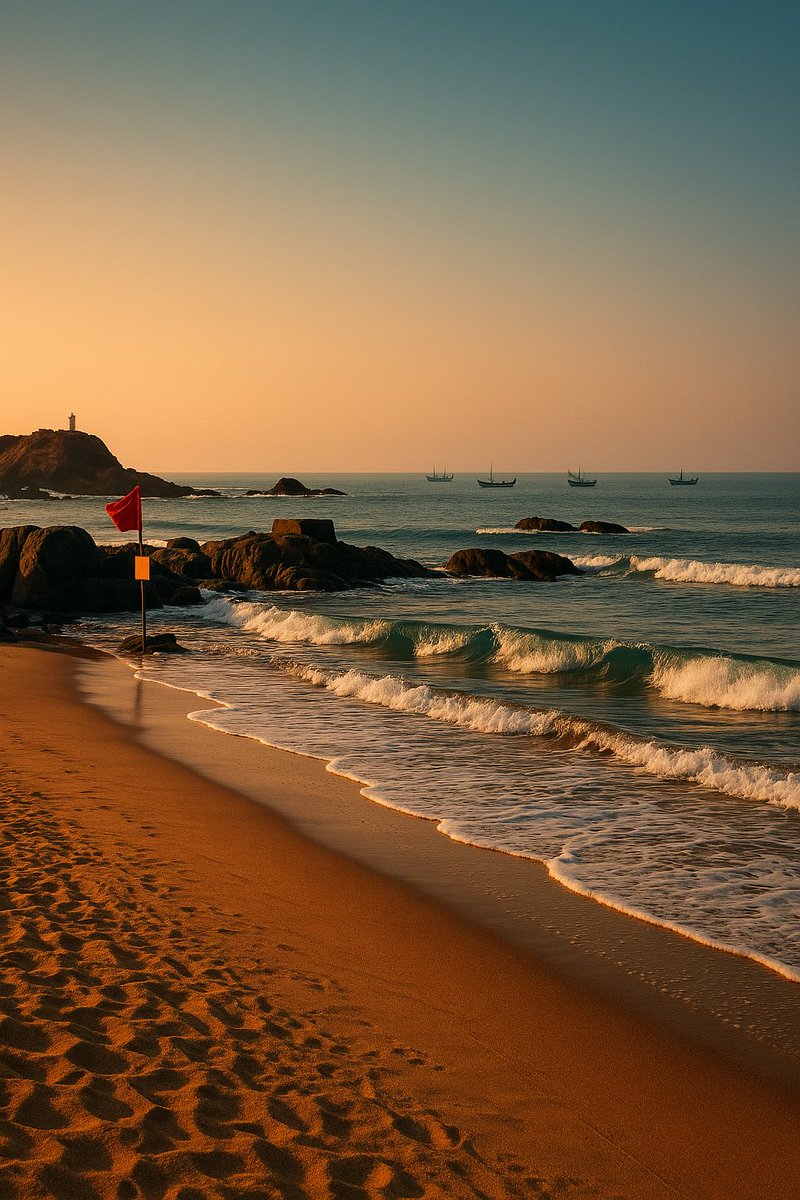 amit2sap's tweet photo. Morning waves and golden light — Vagator at its finest.

@TourismGoa @incredibleindia @tourismgoi #vagator #goa #beach https://t.co/F7LpSToyle