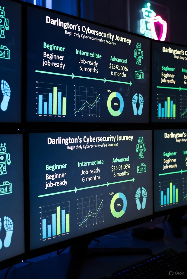 Iam_Darlpraiz's tweet image. Hey, I’m Darlington,

A few weeks ago I knew literally nothing about cybersecurity.   Zero certs. Zero experience. Just curiosity and a laptop.
Now I’m locked in with @TSAcademyOnline on a 6-month mission to go from complete beginner → Junior SOC Analyst / Penetration Tester