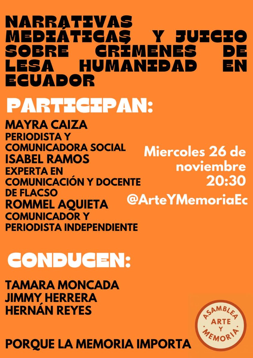 AsambleaArteYMemoriaEc tweet media
