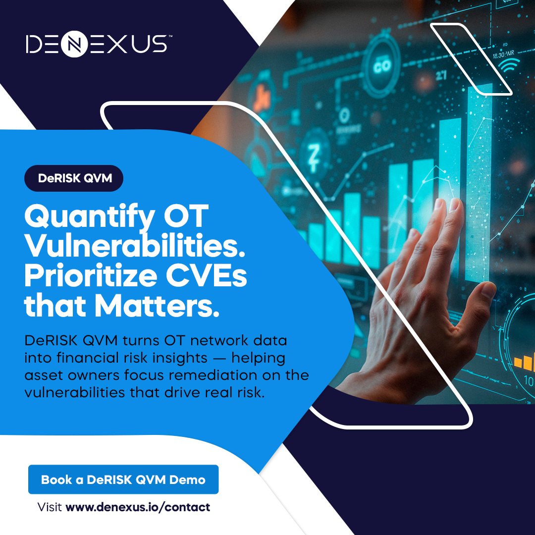 DeRISK QVM ranks CVEs by financial impact, factoring in device context and existing controls—showing the risk reduction you gain before remediation.

Request a demo → hubs.ly/Q03VZ08f0

#CyberSecurity #OTSecurity #VulnerabilityManagement #RiskQuantification #ICS #CISO