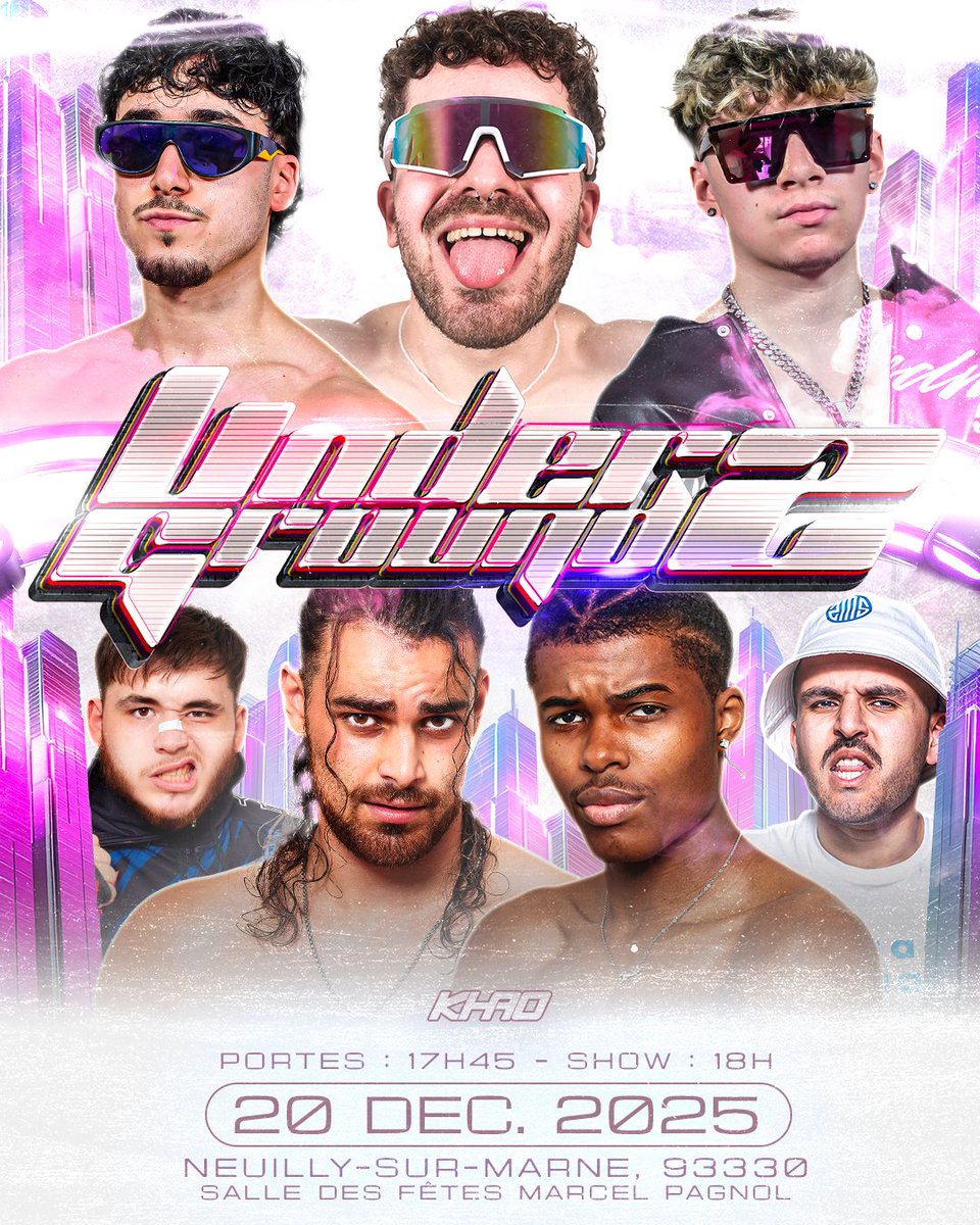 khao_wrestling's tweet image. 💥 UNDERGROUND 2 💥

L’Underground revient juste avant HORS LIGNE, dans un format spécial 100% combat.

Un rendez-vous brut, rapide, sans détour.

Cadeau de Noël en avance : la place de Underground 2 est OFFERTE  avec la place de Hors Ligne !!!

Le futur continue d’avancer.

🕒…