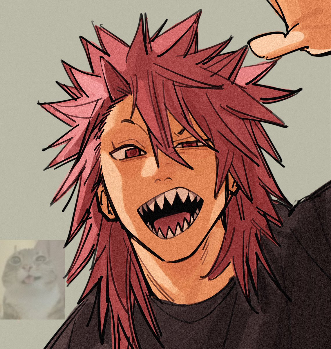 how horikoshi drew this kirishima ill never understand, i was supposed to be asleep ages ago