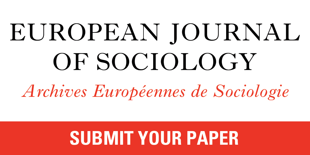 Interested in submitting your article to European Journal of Sociology? Click here for more information. 
📚  cup.org/4oXLWGp

#sociology