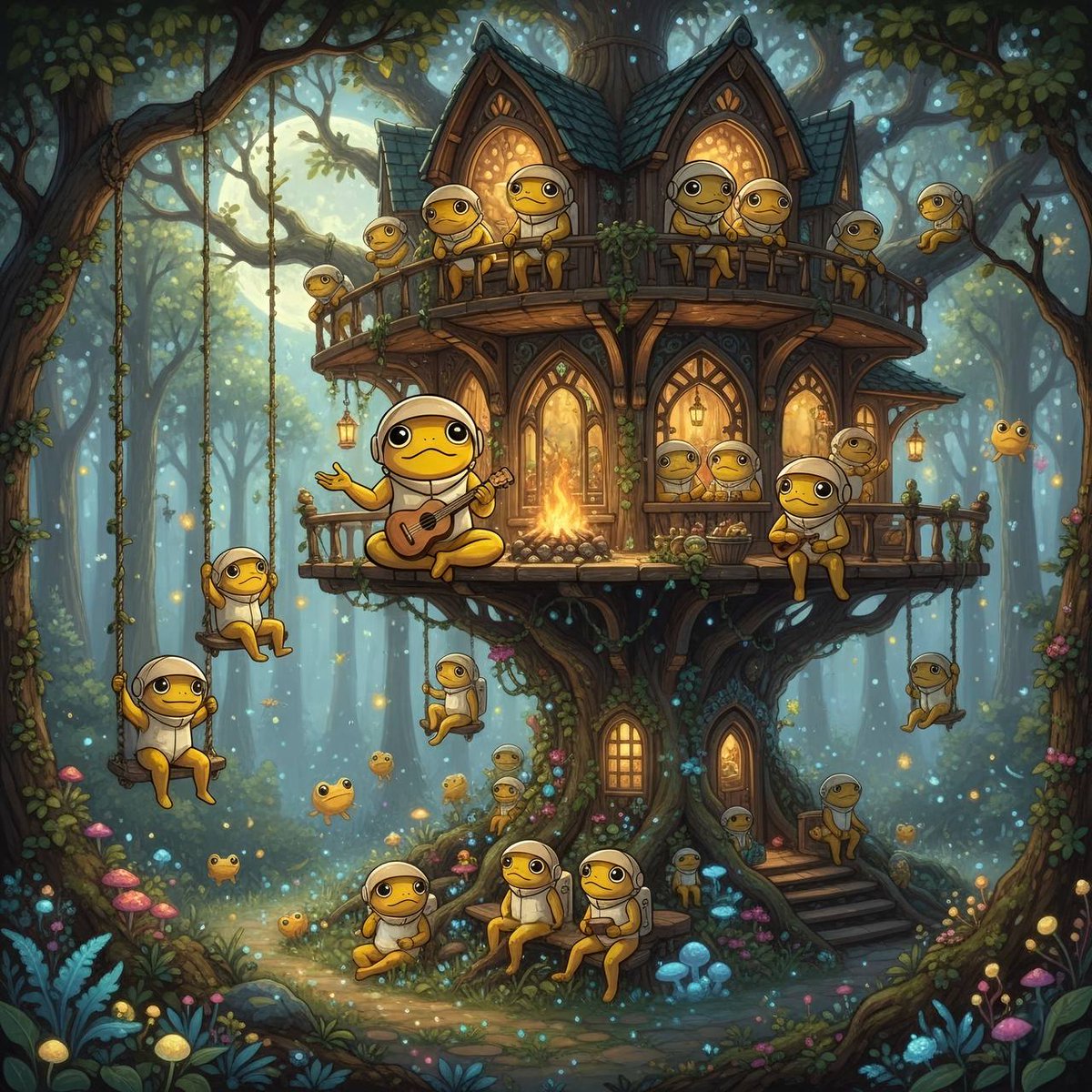 TurboToadToken's tweet image. Home is where the toads are 🐸
The $TURBO community treehouse is pure magic 🏡 Come join us, there&apos;s always room for one more 💛