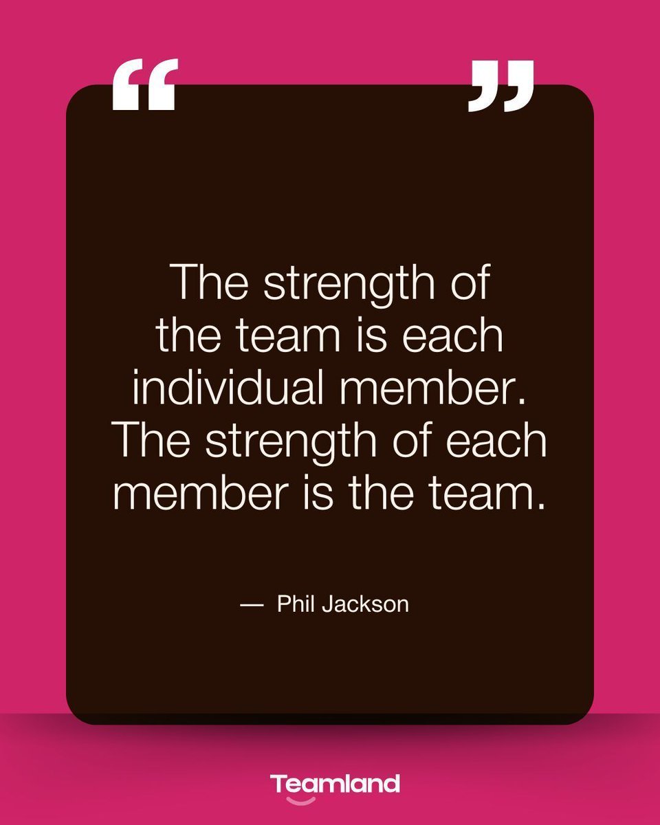 ourTeamland's tweet image. A strong team is built on strong individuals. #Teamland #StrongerTogether #TeamBuilding