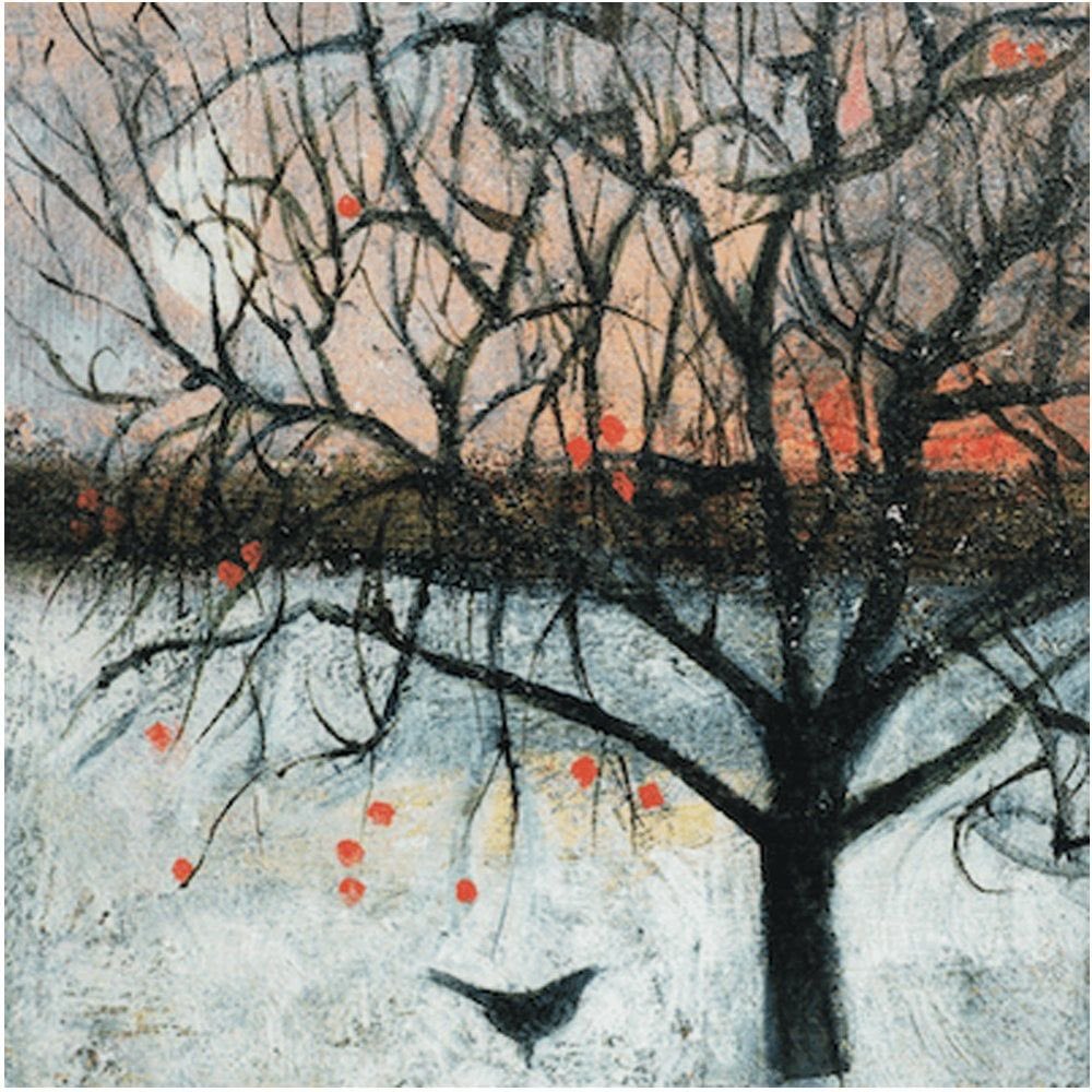 Catherine Hyde 
‘December Gloaming’
Such a beautiful painting 
I’ve had a calendar by her in the past 
Love the palette here and the pops of orange.  The sky is excellent too