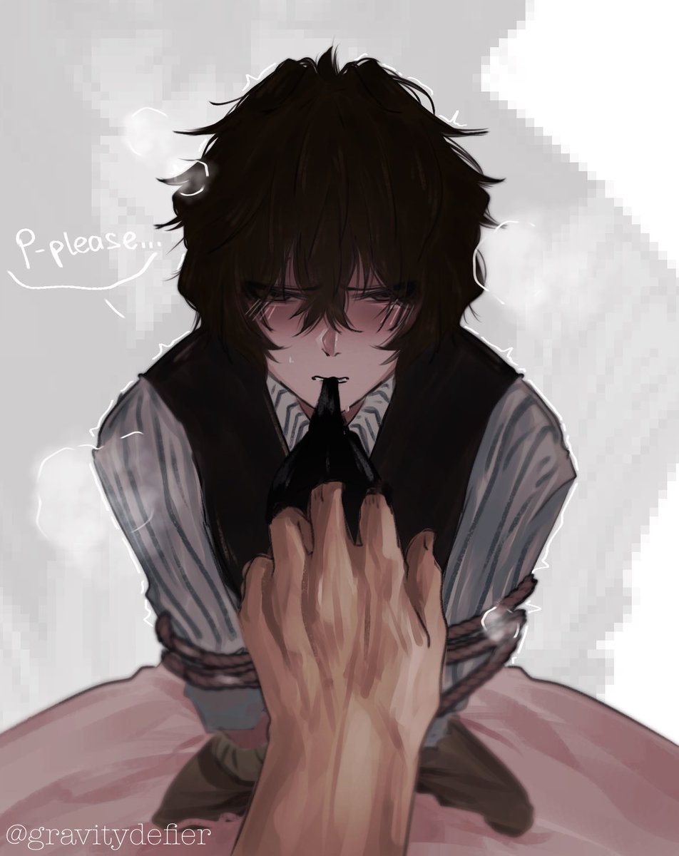 dynamightsnerd's tweet image. Redrew @fycdrs&apos;s art:&amp;gt; #dazai #dazaiosamu #bsd #bungostraydogs #art