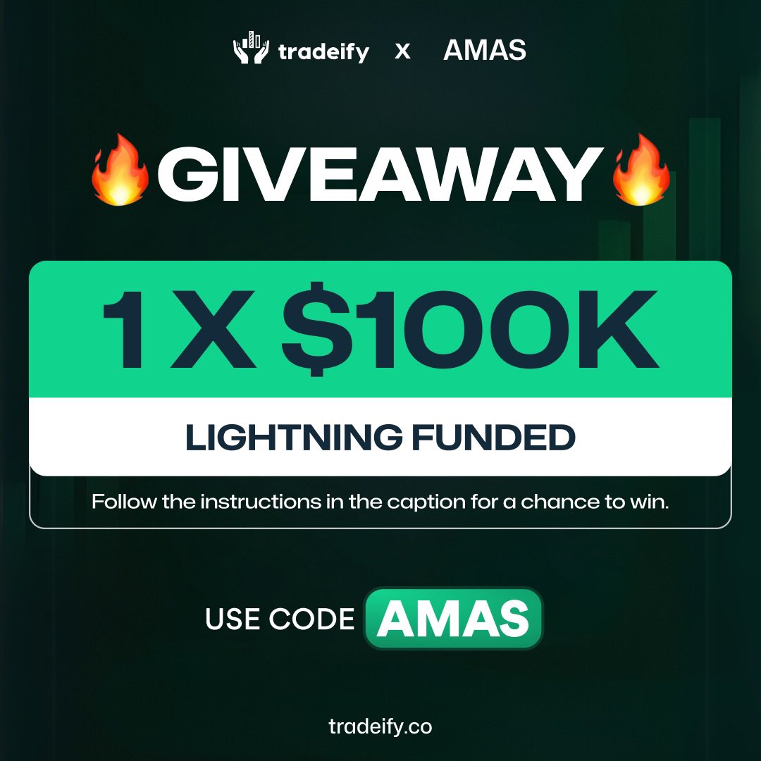 Hey <a href="/grok/">Grok</a> in 48 hours, pick one random winner who:

✅ Follows my Instagram: Amas.PFT
🔗instagram.com/amas.pft
✅ Like ❤️ and repost this tweet 

Winner gets a $100K Lightning account!

Show proof in the comments.