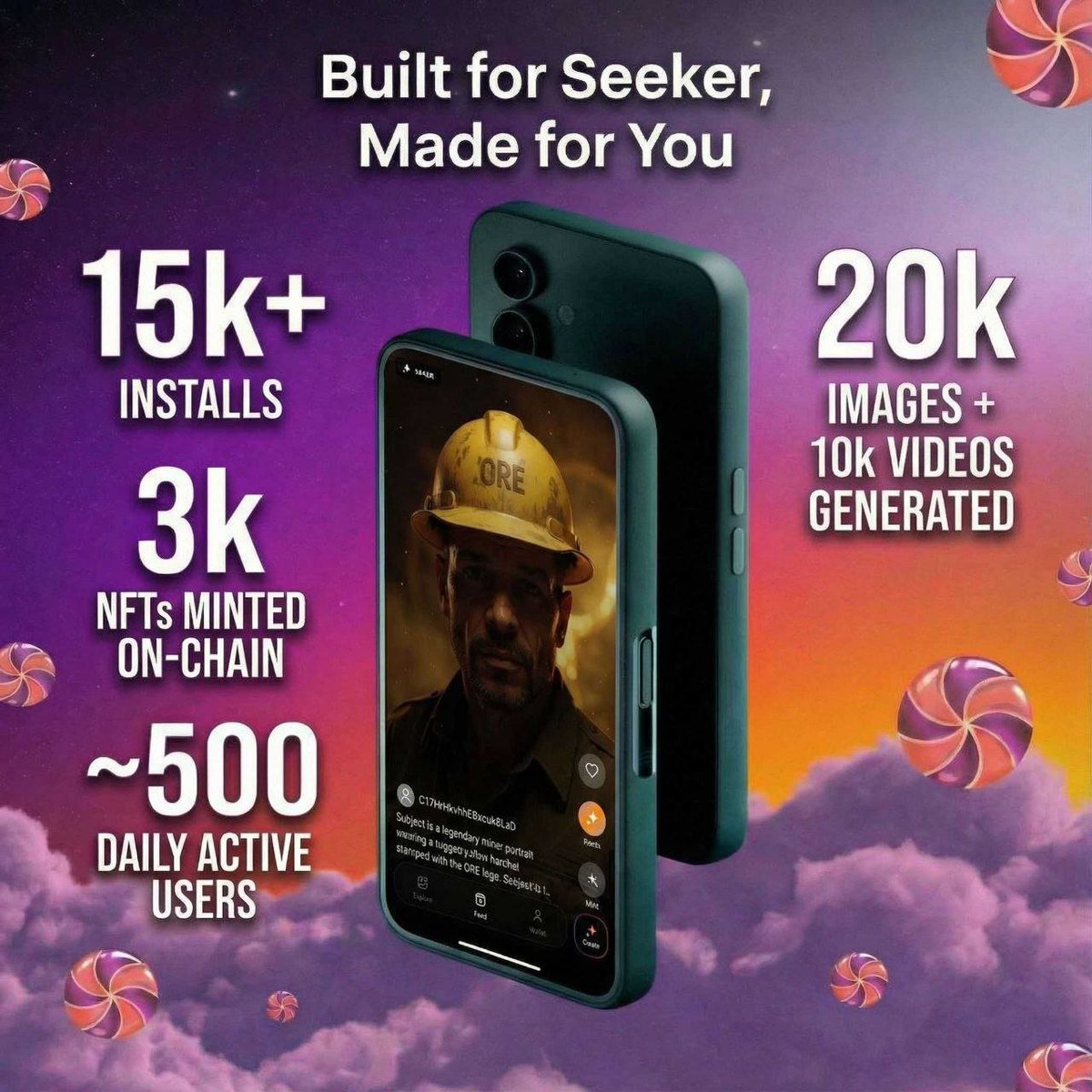 Candy AI on Seeker: Built for <a href="/solanamobile/">Seeker | Solana Mobile</a> future. 

We're constantly innovating and just dropped premium models for sweet gens. 

Creators love it, and the numbers prove it: Delivering quality updates in a tough market. 

No fluff, just delicious results.
